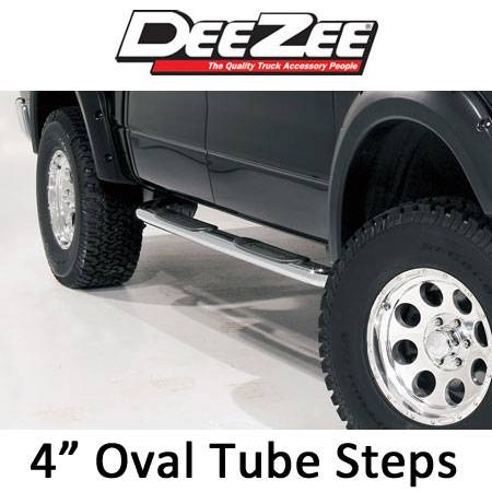 DeeZee - Dee Zee 4" Oval Side Steps