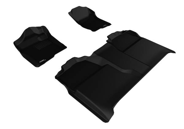 3D MAXpider - 3D MAXpider CHEVROLET SILVERADO 1500 CREW CAB/ GMC SIERRA 1500 CREW CAB 2007-2013 KAGU BLACK R1 R2