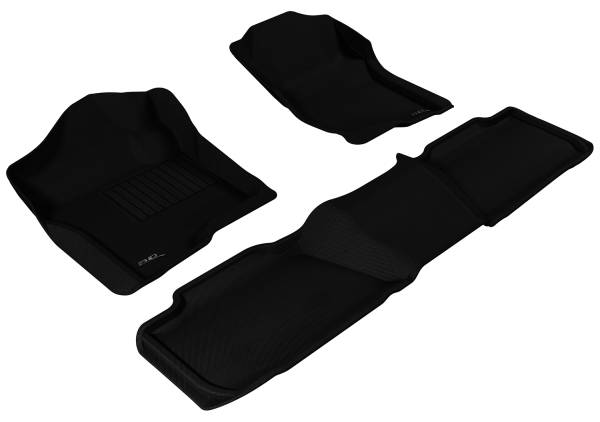 3D MAXpider - 3D MAXpider CHEVROLET TAHOE WITH BENCH 2ND ROW 2007-2014 KAGU BLACK R1 R2