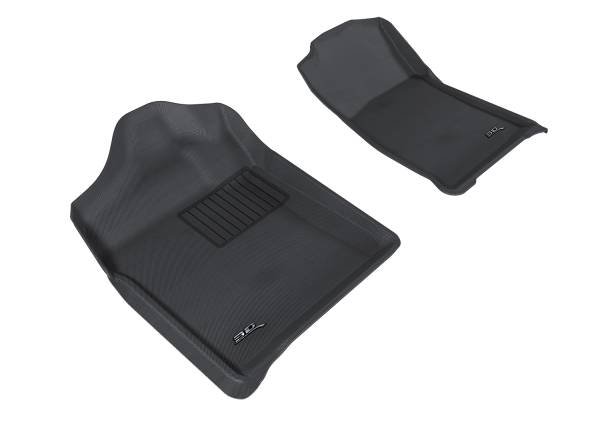 3D MAXpider - 3D MAXpider CHEVROLET SILVERADO 1500 REGULAR CAB/ GMC SIERRA 1500 REGULAR CAB 2007-2013 KAGU GRAY R1 BUCKET SEATS (2 PCS)