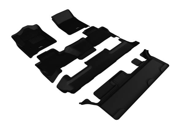 3D MAXpider - 3D MAXpider CHEVROLET TAHOE WITH BENCH 2ND ROW 2015-2020 KAGU BLACK R1 R2 R3