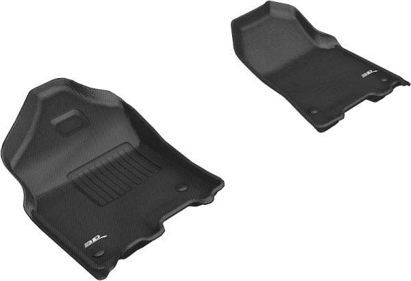 3D MAXpider - 3D MAXpider DODGE RAM 1500 CREW CAB 2019-2020 KAGU BLACK R1 BUCKET SEATS