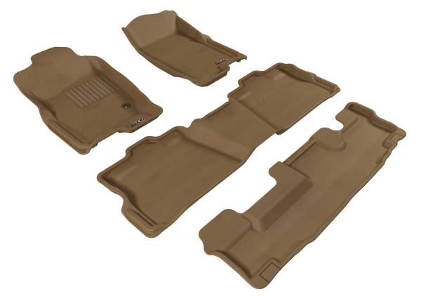 3D MAXpider - 3D MAXpider FORD EXPLORER WITH BENCH 2ND ROW 2006-2010 KAGU TAN R1 R2 R3