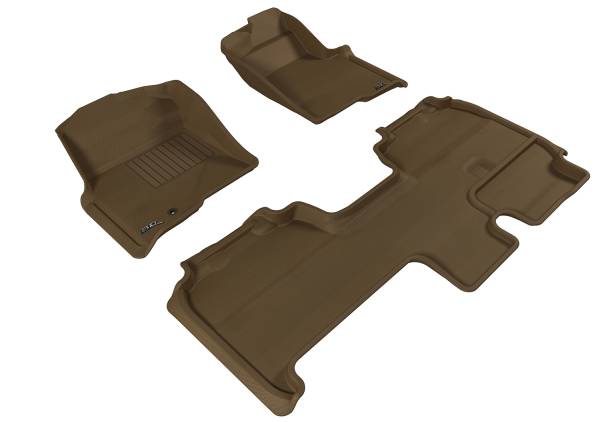3D MAXpider - 3D MAXpider FORD F-150 2009-2010 SUPERCAB KAGU TAN R1 R2 (1 EYELET, NOT FIT 4X4 M/T FLOOR SHIFTER, TRIM TO FIT SUBWOOFER)