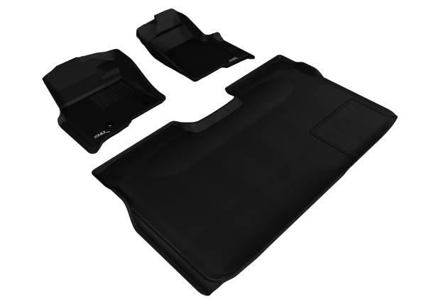 3D MAXpider - 3D MAXpider FORD F-150 2010-2014 SUPERCREW KAGU BLACK R1 R2 (2 POSTS, WITH HEATING DUCT, NOT FIT 4X4 M/T FLOOR SHIFTER, TRIM TO FIT SUBWOOFER)