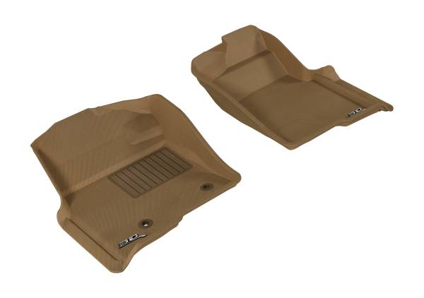 3D MAXpider - 3D MAXpider FORD F-150 2010-2014 REGULAR/ SUPERCAB/ SUPERCREW KAGU TAN R1 (2 POSTS, WITH HEATING DUCT, NOT FIT 4X4 M/T FLOOR SHIFTER)