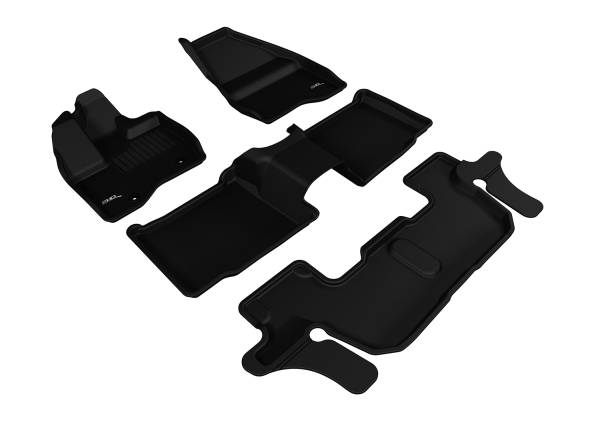 3D MAXpider - 3D MAXpider FORD EXPLORER WITH 2ND ROW CENTER CONSOLE 2011-2014 KAGU BLACK R1 R2 R3