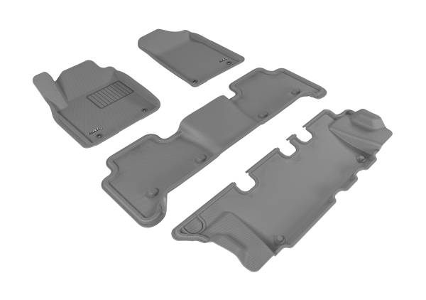 3D MAXpider - 3D MAXpider L1IN01521502 INFINITI QX80 WITH BENCH 2ND ROW 2014-2019/ QX56 2011-2013 KAGU GRAY R1 R2 R3