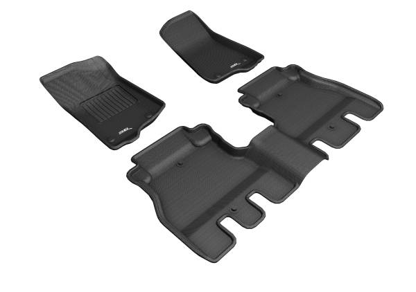 3D MAXpider - 3D MAXpider JEEP WRANGLER JL UNLIMITED 2018-2020 KAGU BLACK R1 R2