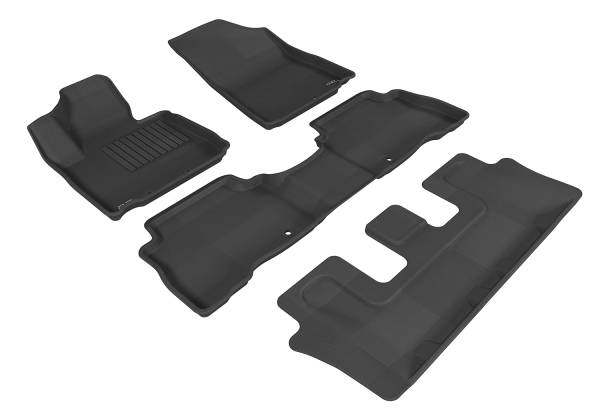 3D MAXpider - 3D MAXpider KIA SORENTO 7-SEATS 2014-2015 KAGU GRAY R1 R2 R3