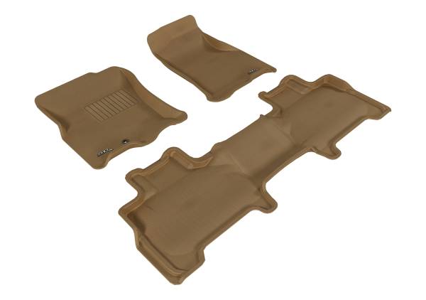 3D MAXpider - 3D MAXpider LINCOLN NAVIGATOR 2007-2010 KAGU TAN R1 R2 BUCKET SEAT WITH CENTER CONSOLE