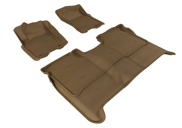 3D MAXpider - 3D MAXpider L1NS05721509 NISSAN TITAN 2009-2015 CREW CAB KAGU TAN R1 R2 (WITHOUT STORAGE BOX)