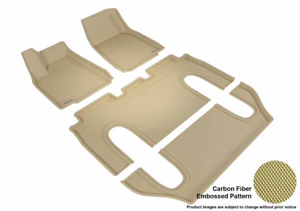 3D MAXpider - 3D MAXpider L1SC00301509 TESLA MODEL X 6-SEATS 2016-2020 KAGU TAN R1 R2 R3