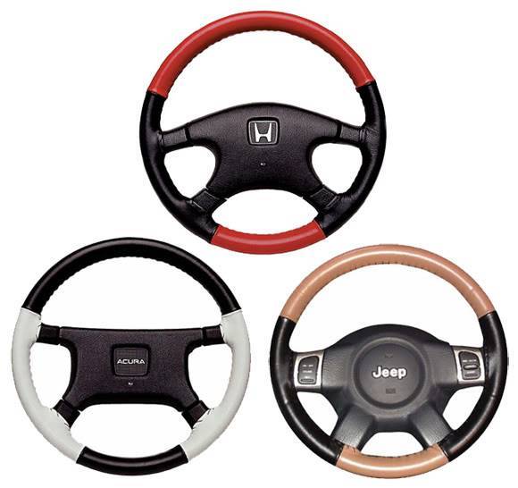 Wheelskins - EuroTone 2 Color Wheelskins Genuine Leather Steering Wheel Cover - 15 colors - size 14 1/2 X 4 3/8