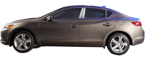 QAA - Acura ILX 2013-2020, 4-door, Sedan (4 piece Stainless Steel Pillar Post Trim ) PP13205 QAA - Image 2