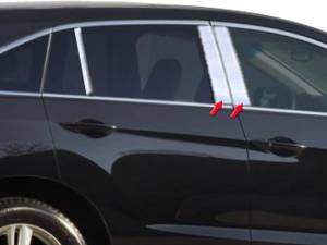 Acura RDX 2013-2018, 4-door, SUV (4 piece Stainless Steel Pillar Post Trim ) PP13270 QAA