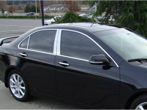 Acura TSX 2004-2008, 4-door, Sedan (4 piece Stainless Steel Pillar Post Trim ) PP26290 QAA