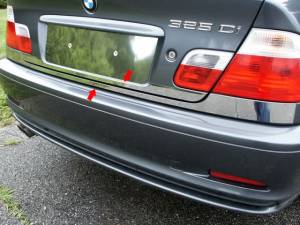 BMW 3 Series 2001-2005, 2-door, 325Ci coupe (2 piece Stainless Steel Rear Deck Trim, Trunk Lid Accent 2.5" Width ) RD25900 QAA