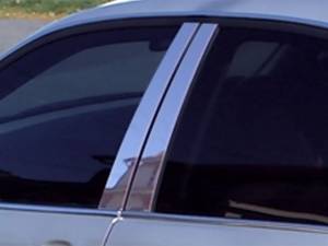 Chrome Trim - Pillar Trim - QAA - BMW 3 Series 2006-2012, 4-door, Sedan (4 piece Stainless Steel Pillar Post Trim ) PP26905 QAA
