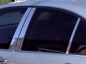 Chrome Trim - Pillar Trim - QAA - BMW 3 Series 2006-2012, 4-door, Sedan (6 piece Stainless Steel Pillar Post Trim ) PP26906 QAA
