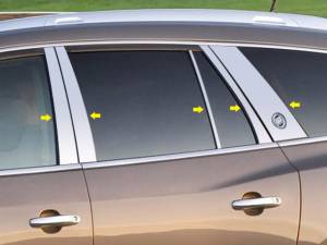 QAA - Buick Enclave 2013-2017, 4-door, SUV (10 piece Stainless Steel Pillar Post Trim Includes Cut Out for Buick Logo ) PP53533 QAA - Image 1
