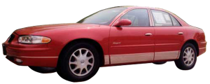 QAA - Buick Regal 1998-2004, 4-door, Sedan (8 piece Stainless Steel Rocker Panel Trim, Full Kit 6.3125" - 6.875" tapered Width Spans from the bottom of the molding to the bottom of the door.) TH38575 QAA - Image 2