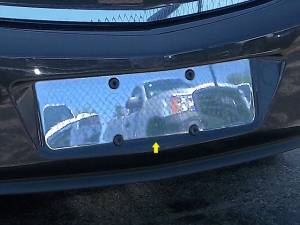 Chrome Trim - License Plate Accents - QAA - Buick Regal 2011-2014, 4-door, Sedan (1 piece Stainless Steel License Plate Bezel ) LP51575 QAA