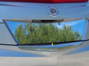 Chrome Trim - License Plate Accents - QAA - Cadillac ATS 2013-2018, 4-door, Sedan (1 piece Stainless Steel License Plate Bezel ) LP53235 QAA