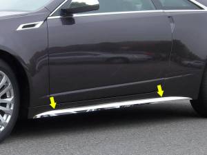 QAA - Cadillac CTS Coupe 2011-2014, 2-door, Coupe (4 piece Stainless Steel Rocker Panel Trim, On the rocker 2.25" Width Installs below the door.) TH50254 QAA - Image 1