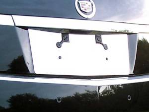 QAA - Cadillac CTS 2011-2013, 4-door, Sedan (1 piece Stainless Steel License Plate Bezel Includes Rear Camera Cut Out ) LP51251 QAA - Image 1