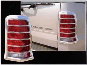 QAA - Cadillac Escalade 2002-2006, 4-door, SUV (2 piece Chrome Plated ABS plastic Tail Light Bezels ) TL42255 QAA - Image 1