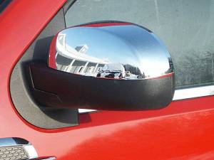 Chrome Trim - Mirror Covers/Accents - QAA - Cadillac Escalade 2007-2014, 4-door, SUV (2 piece Chrome Plated ABS plastic Mirror Cover Set Top Half Only ) MC47195 QAA