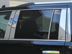 QAA - Cadillac Escalade 2015-2020, 4-door, ESV (10 piece Stainless Steel Pillar Post Trim Includes the vertical strip for the rear most pillar section ) PP55199 QAA - Image 1