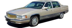 QAA - Cadillac DeVille 1997-1999, 4-door, Sedan (10 piece Stainless Steel Rocker Panel Trim, Upper Kit 4.5" - 5" tapered Width, Full Length, Includes coverage from the wheel well to the bumper on the front and rear Spans from the bottom of the molding DOWN to t - Image 2