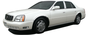QAA - Cadillac DeVille 2000-2005, 4-door, Sedan (6 piece Stainless Steel Pillar Post Trim With center opera light outlined ) PP40246-OL QAA - Image 2