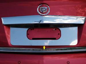 Chrome Trim - License Plate Accents - QAA - Cadillac SRX 2010-2016, 4-door, SUV (1 piece Stainless Steel License Plate Bezel ) LP50260 QAA