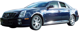 QAA - Cadillac STS 2005-2011, 4-door, Sedan (4 piece Stainless Steel Pillar Post Trim ) PP45236 QAA - Image 2