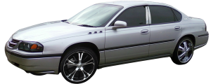 QAA - Chevrolet Impala 2000-2005, 4-door, Sedan (4 piece Stainless Steel Pillar Post Trim ) PP40135 QAA - Image 2