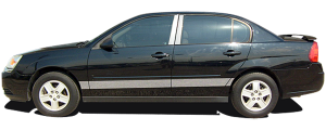 QAA - Chevrolet Malibu 1997-2003, 4-door, Sedan (8 piece Stainless Steel Rocker Panel Trim, Lower Kit 4.25" Width Spans from the bottom of the door UP to the specified width.) TH37105 QAA - Image 2