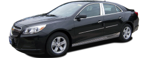 QAA - Chevrolet Malibu 2013-2015, 4-door, Sedan (6 piece Stainless Steel Pillar Post Trim ) PP53106 QAA - Image 2