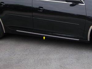 QAA - Chevrolet Malibu 2013-2015, 4-door, Sedan (2 piece Stainless Steel Rocker Panel Trim, On the rocker 1.25" Width Installs below the door.) TH53108 QAA - Image 1