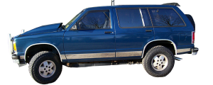QAA - Chevrolet S-10 Blazer 1990-1992, 4-door, SUV (10 piece Stainless Steel Rocker Panel Trim, Full Kit 5.5" Width Spans from the bottom of the molding to the bottom of the door.) TH30193 QAA - Image 2