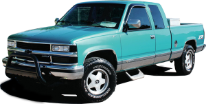 QAA - Chevrolet Silverado 1992-1999, 4-door, Pickup Truck, C/K 1500 Extended Cab, Long Bed, Dually (10 piece Stainless Steel Rocker Panel Trim, Full Kit 9.25" Width Spans from the bottom of the molding to the bottom of the door.) TH32192 QAA - Image 2