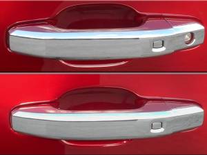 QAA - Chevrolet Silverado 2014-2018, 4-door, Pickup Truck (8 piece Chrome Plated ABS plastic Door Handle Cover Kit Includes four smart key access points - cut outs ) DH54196 QAA - Image 1