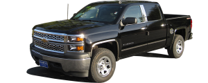 QAA - GMC Sierra 2014-2018, 2-door, 4-door, Pickup Truck (2 piece Chrome Plated ABS plastic Mirror Cover Set Snap on replacement set ) MC54181 QAA - Image 2