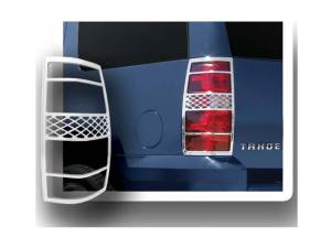 Chevrolet Tahoe 2007-2012, 4-door, SUV (2 piece Chrome Plated ABS plastic Tail Light Bezels ) TL47195 QAA