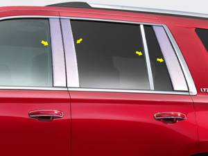 QAA - Chevrolet Tahoe 2015-2020, 4-door, SUV (8 piece Stainless Steel Pillar Post Trim ) PP55197 QAA - Image 1