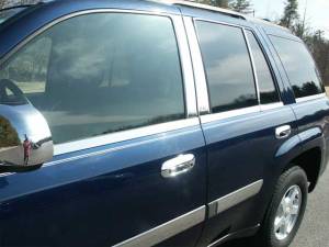 QAA - Chevrolet Trailblazer 2002-2008, 4-door, SUV (10 piece Stainless Steel Window Sill Trim Set Regular Cab - NOT EXTENDED ) WS42290 QAA - Image 1