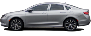 QAA - Chrysler 200 2015-2017, 4-door, Sedan (4 piece Stainless Steel Pillar Post Trim ) PP55780 QAA - Image 2