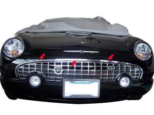 Ford Thunderbird 2002-2006, 2-door, Coupe, Convertible (1 piece Stainless Steel Front Grille Accent Trim Surround ) SG43670 QAA